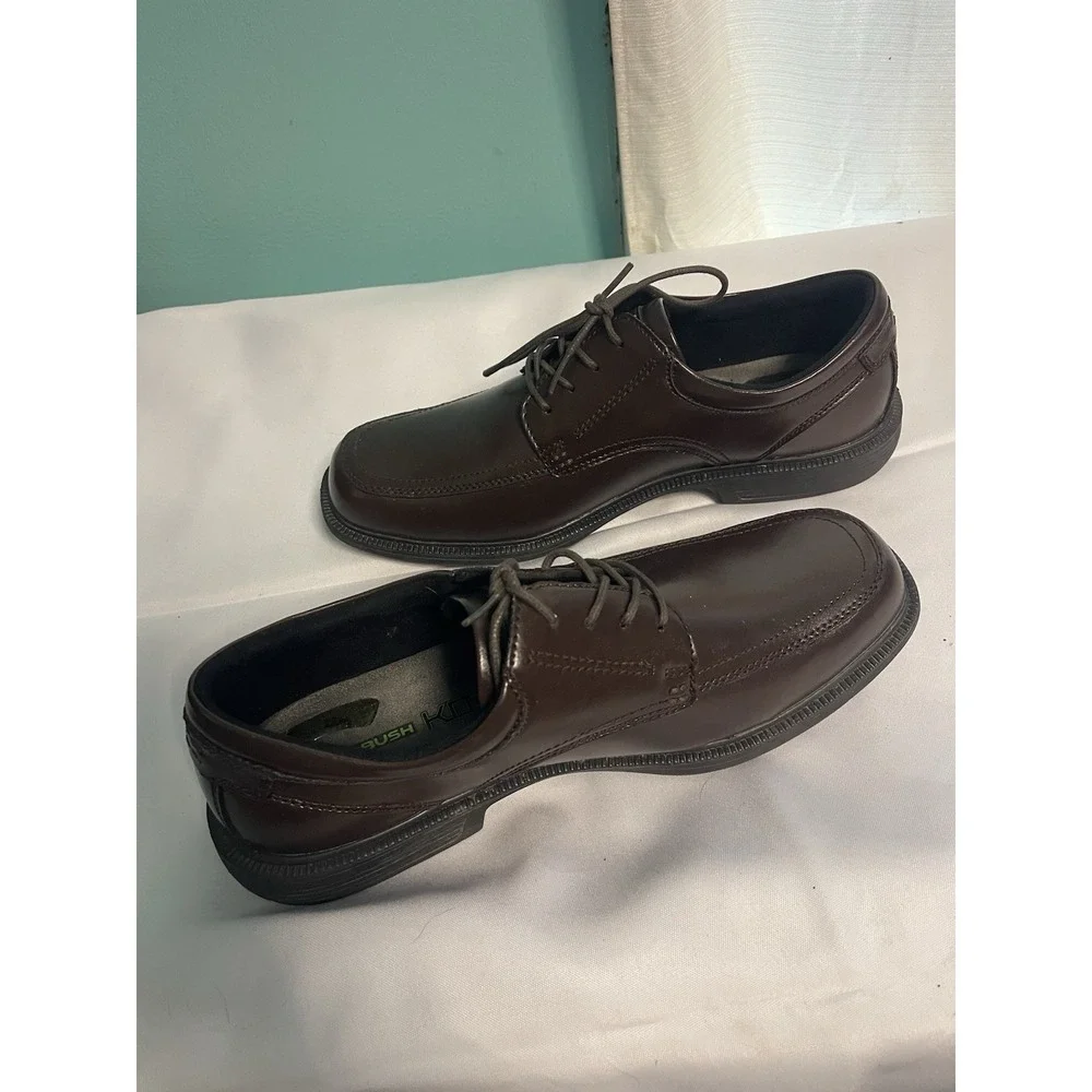 Nunn Bush‎ Shoes Mens Size 12XW Brown Comfort Gel Leather Casual Oxford Bin4